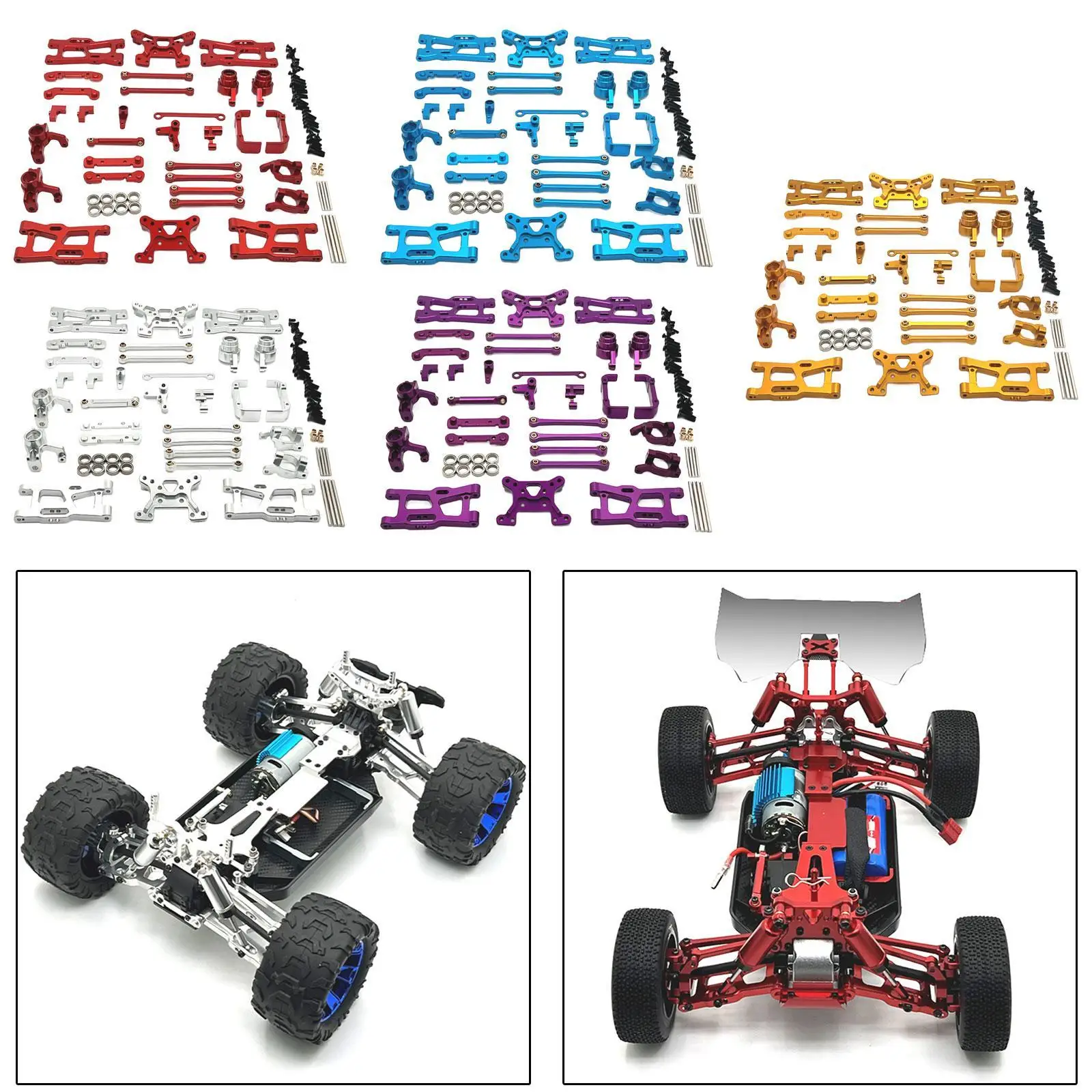 

RC Front Rear Arm Steering Cups Linkage Rod RC Car Parts Kits Spare Parts