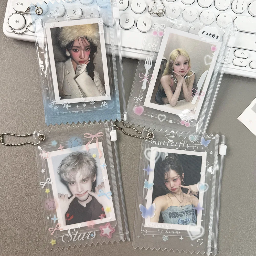 PVC-Reißverschlusstasche 3 Zoll Polaroid Fotokartenhalter Anime-Merchandise Präsentations- und Aufbewahrungstasche