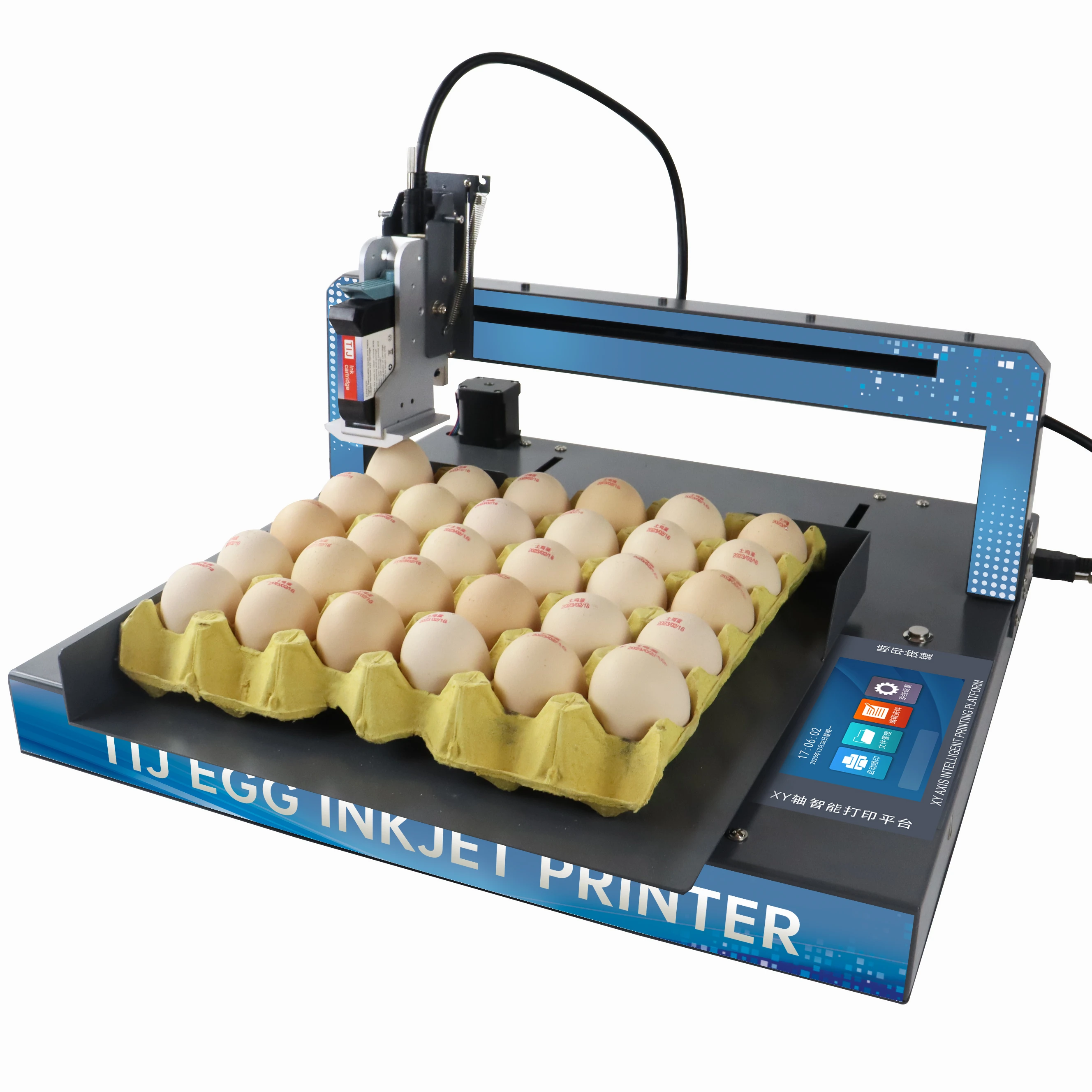 Single Head Logo Bar Code Expiry Date Egg Code Inkjet Printer Expiry Date Printing Machine For Eggs