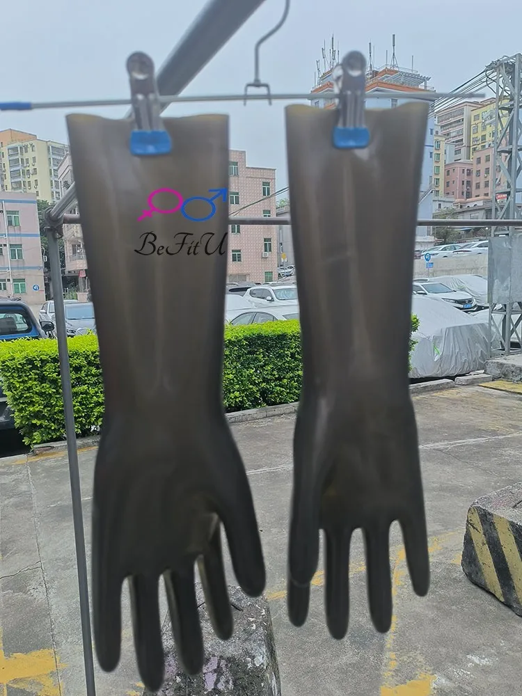 Chlorinate Latex Gloves short Mittens Seamless five fingers New Chlorination 3D version