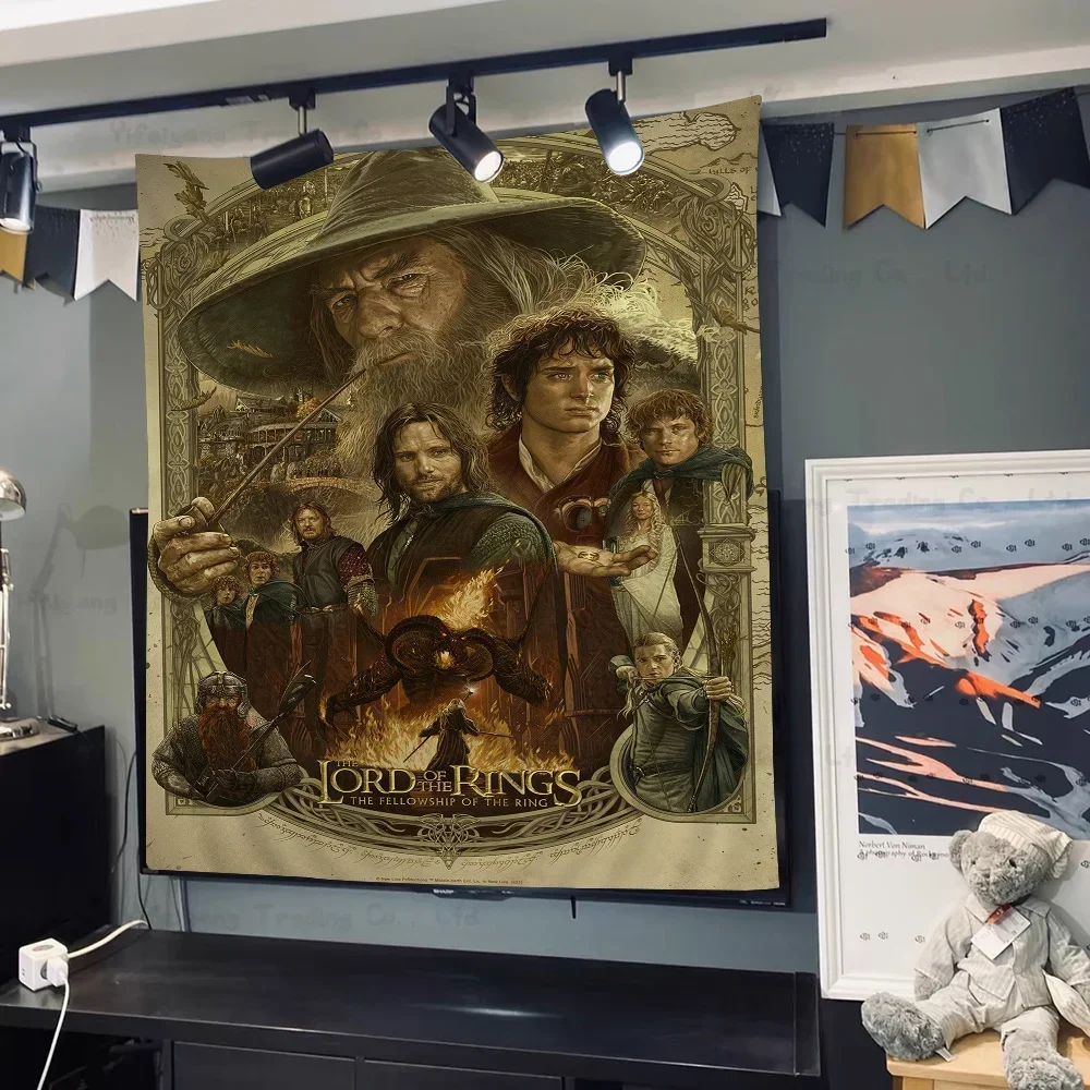 Classic Vintage The Lords of the Rings Printed Large Wall Tapestry Hanging Tarot Hippie Wall Rugs Dorm Home Decor