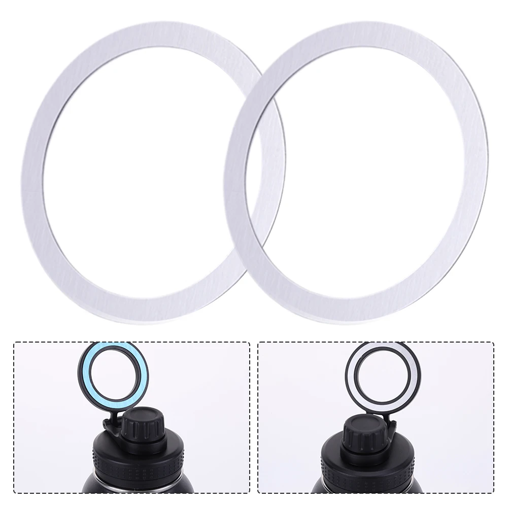 2Pcs Magnetic Metal Ring Universal Magnetic Phone Holder Wireless Charger Sheet Magnet Ring Mount for Magsafe Smartphone