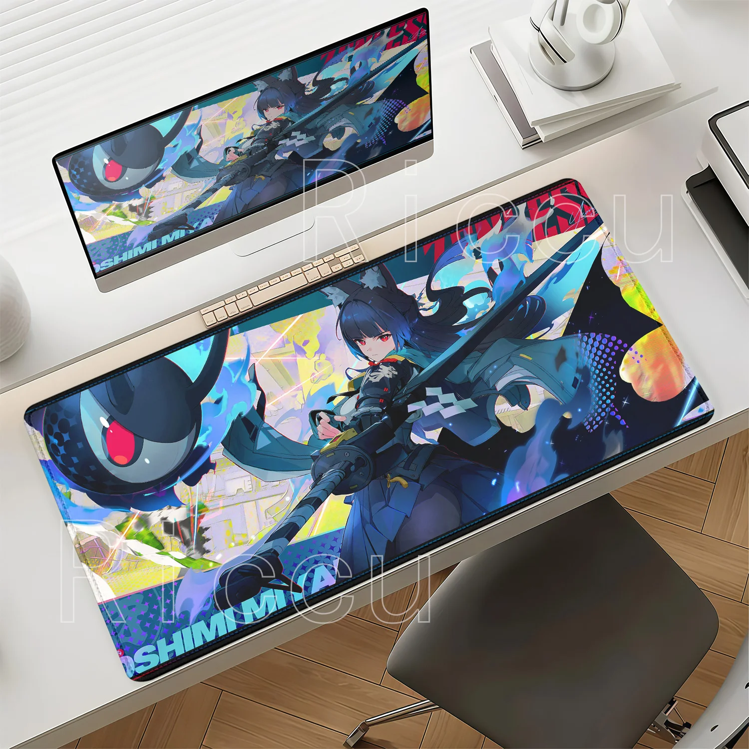 HD Printing Hoshimi Miyabi Zenless Zone Zero ZZZERO Mouse Pad PC Gaming Non-slip Base Offices Carpet Keyboard Overlock Desk Mat