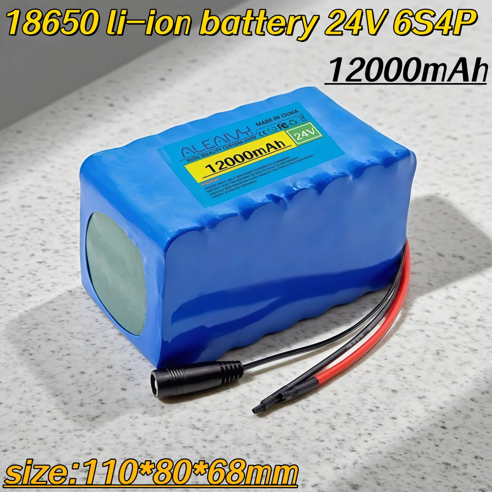 

24V 6S4P 18650 12000mAh Electric Wheelchairs Rechargeable Lithium Ion Battery Pack 24V Lithium Battery or with 29.4V Charger.