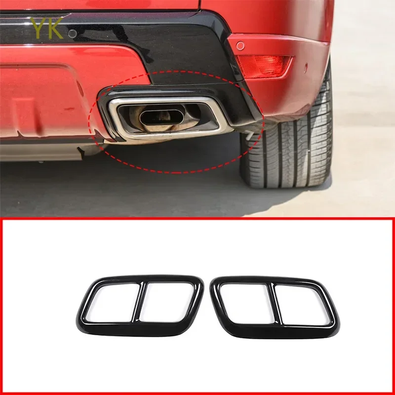 

For Range Rover Sport (L494) 2020 Car Accessories Stainless Steel Black Car Exhaust Exhaust Tips Muffler Pipe Cover Trim