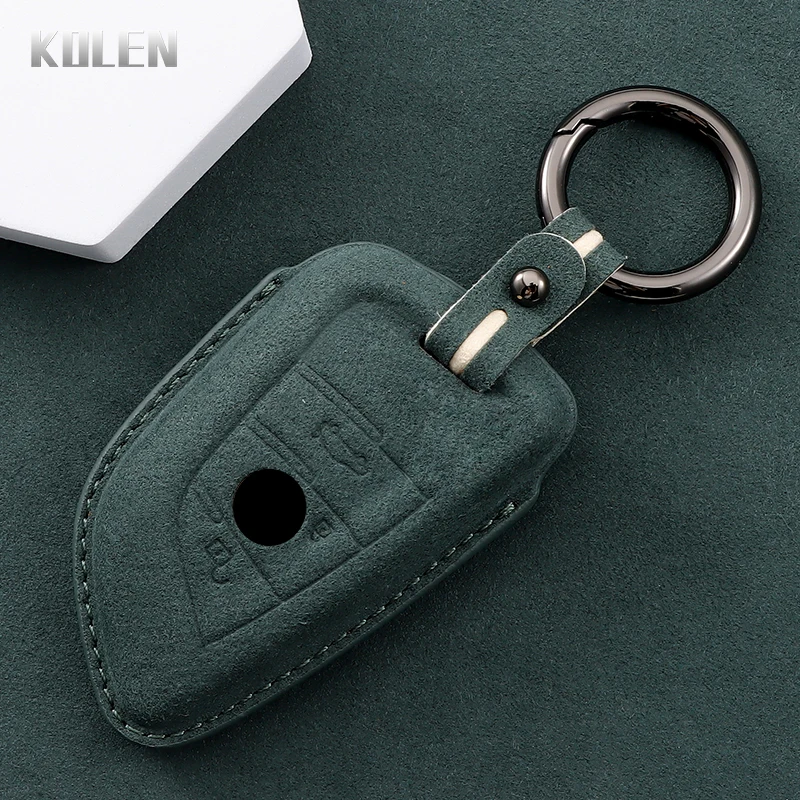 Car Remote Key Case Cover Shell For BMW X1 X3 X5 X6 X7 1 3 5 6 7 Series G20 G30 G11 F15 F16 G01 G02 F48 G05 G06 G07 Leather Fob