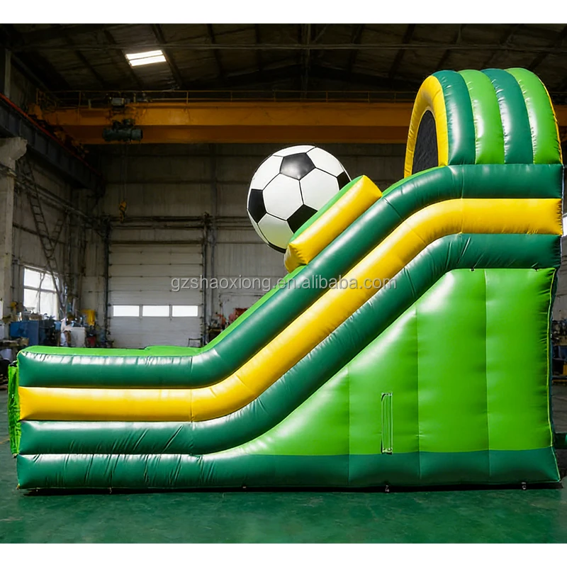 Commercial Outdoor Jumping Castle Party for Kids Air Bouncer Football Theme Bouncy Castle Inflatable Bounce House Slide Combo