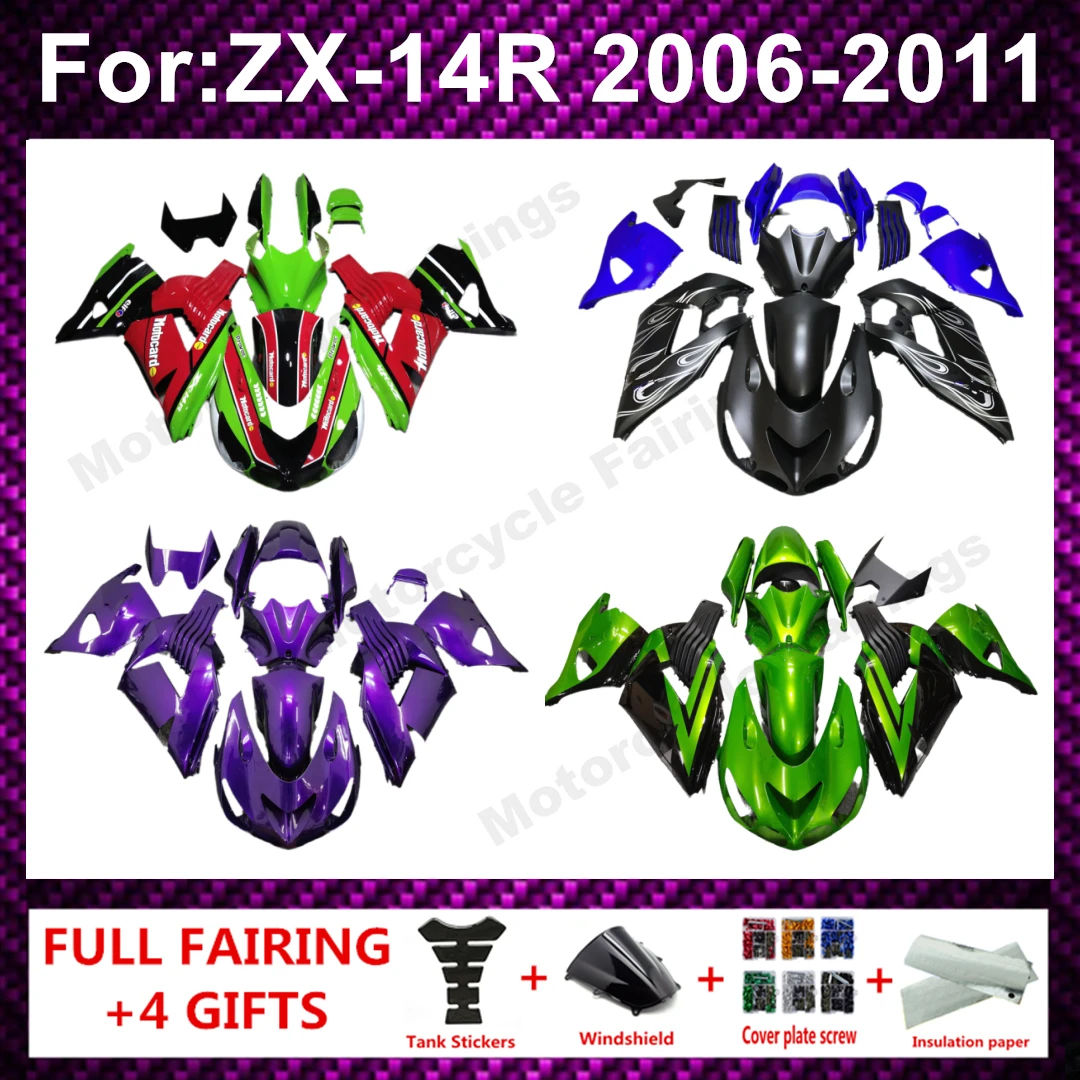 whole Fairings Kit fit For ZX14 ZZR1400 ZX14 ZX-14R bodywork full Kit 2006 2007 2008 2009 2010 2011