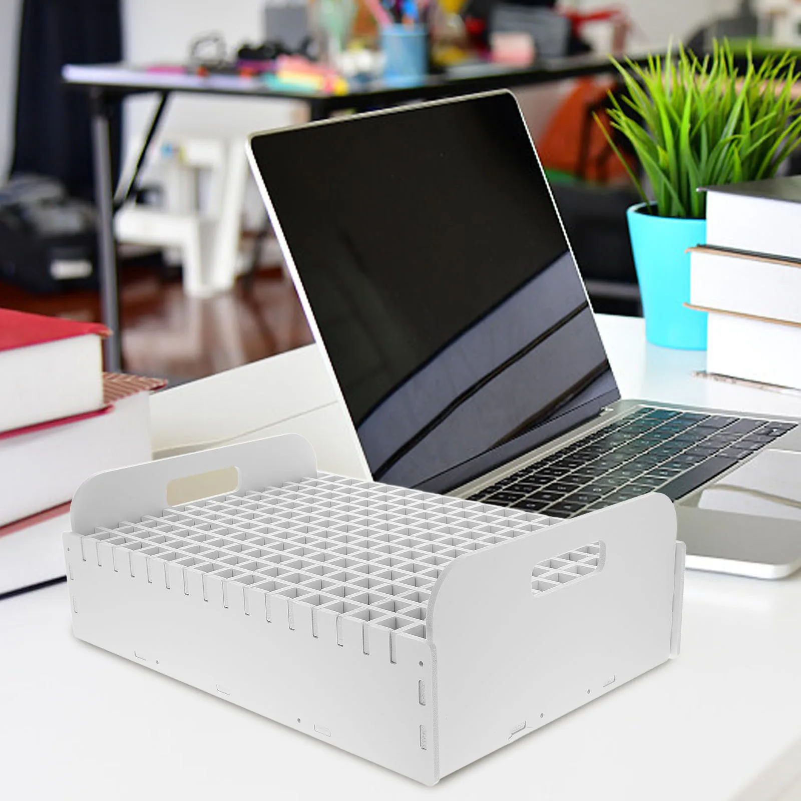 

Marker Organizer School Pen Holder 204 Holes Multifunctional Art Marker Storage Rack for Desk Classroom Supplies