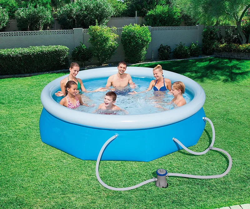 Hot sale PVC swim pool outdoor inflatable family pool with filter