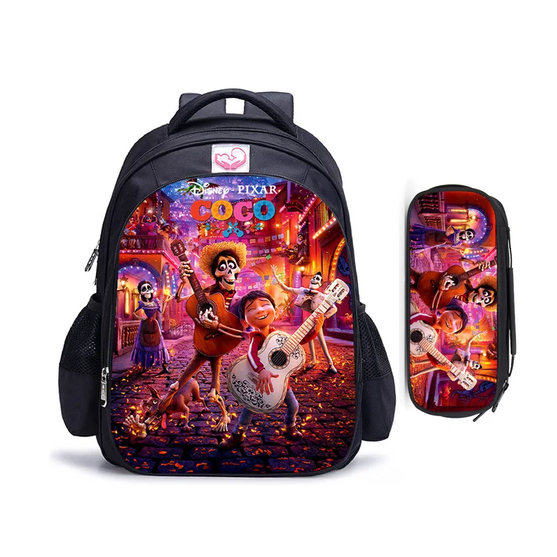 16 Inch Cartoon Disney Coco Children School Bags Orthopedic Backpack Kids School Boys Girls Mochila Infantil Cartoon Bags