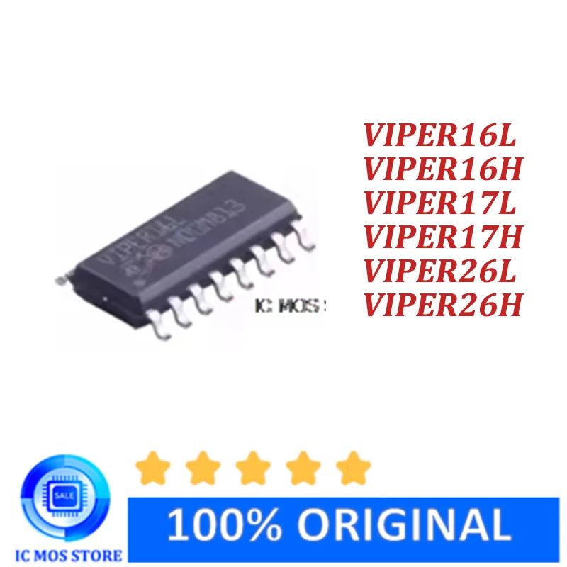 

5PCS VIPER16L VIPER16H VIPER17L VIPER17H VIPER26L VIPER26H SOP16