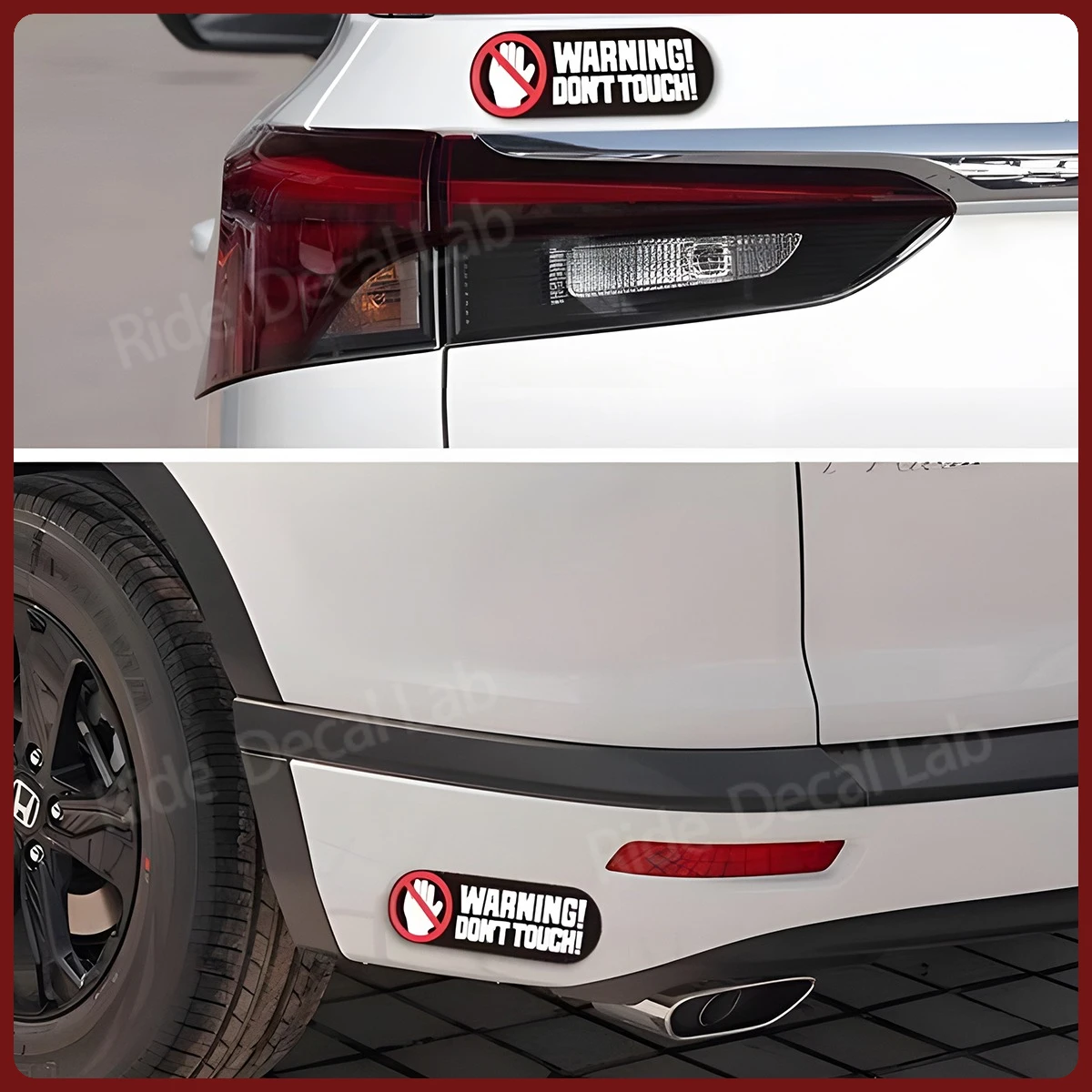 Laser Warning Sticker “Do Not Touch” Sticker for Motorcycles and Cars Reflective Waterproof Decal