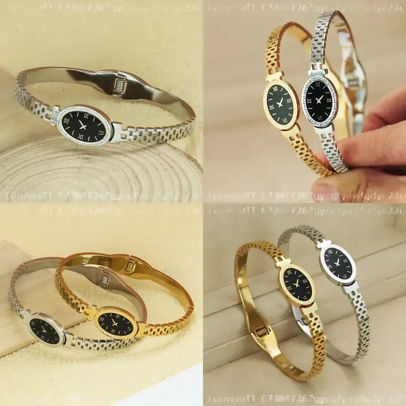 Vintage Roman Numeral Hollow Bracelet for Women Watch Disc Strap Style Jewelry Suitable for Daily Wear Just a Bracelet Not a