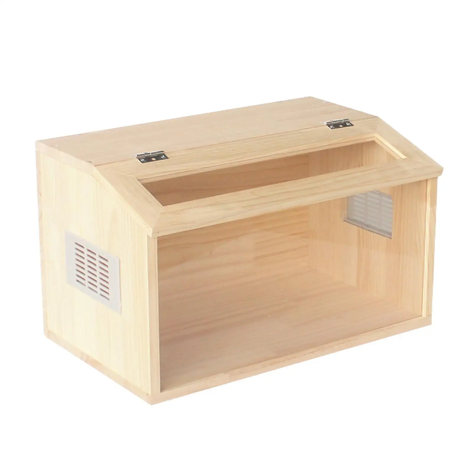 Hamster House Small Pet Nesting Wood Clear Skylight Removable with Ventilation Habitat Hideout for Mouse Rutin Chicken Hedgehog