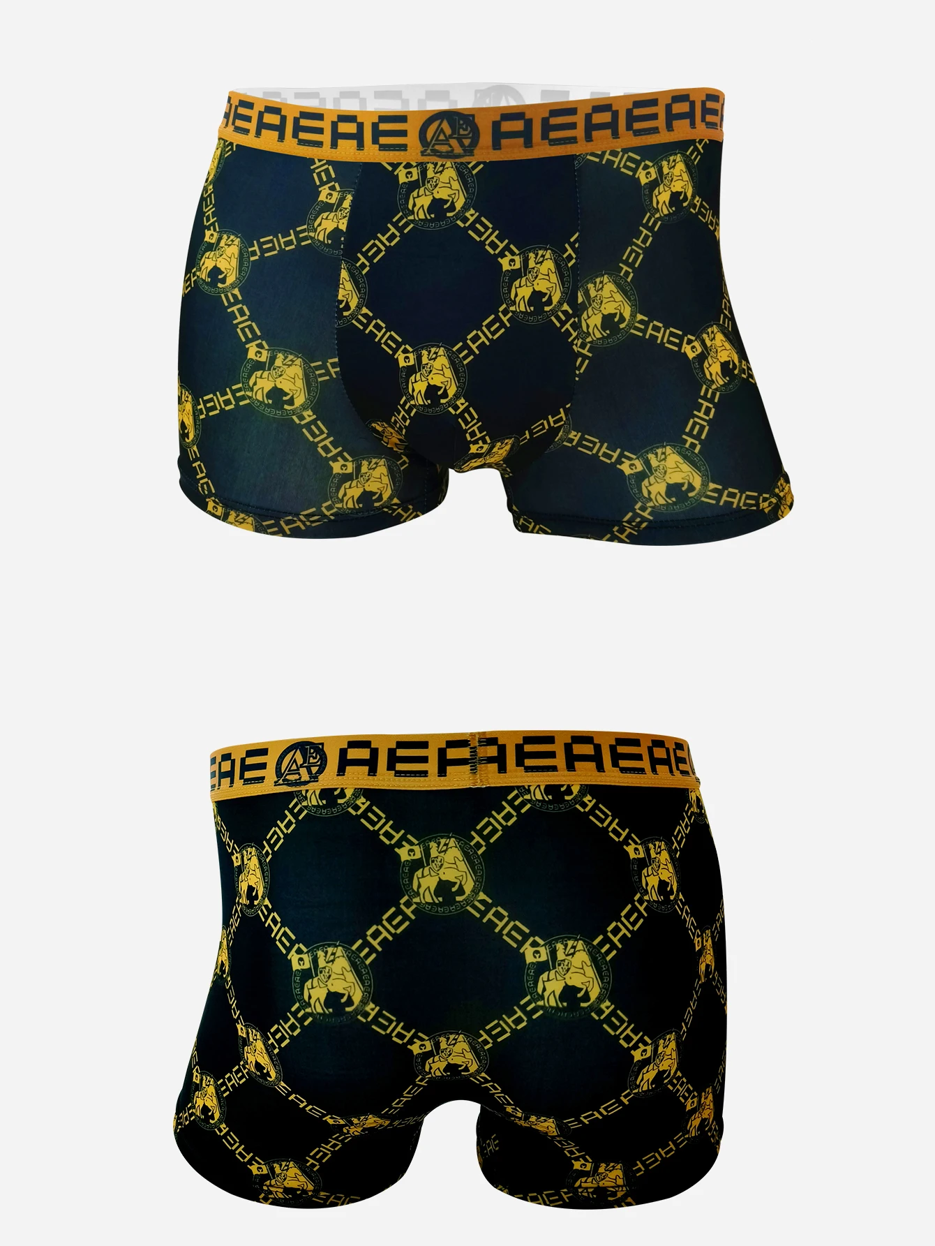 12-Pack Men's Boxer Briefs Luxury Letter Plaid Print Youth Fashionable Comfortable High Elasticity Random Colors Flat Angle Unde