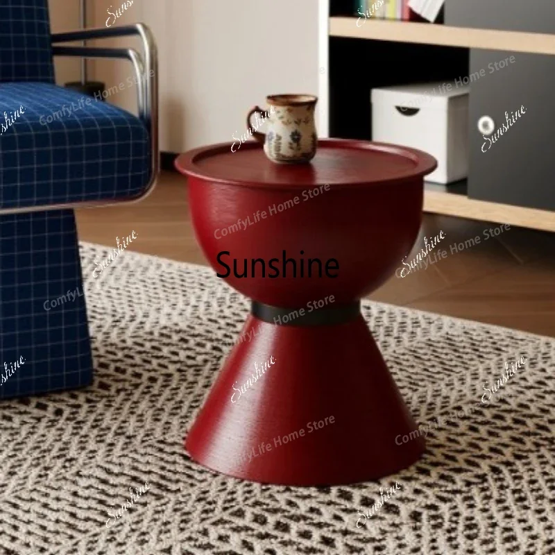 

Side Table Living Room Sofa Snack Storage Rack Space-Saving Home Corner Piece Stylish Organizer Sophisticated Minimalist Design