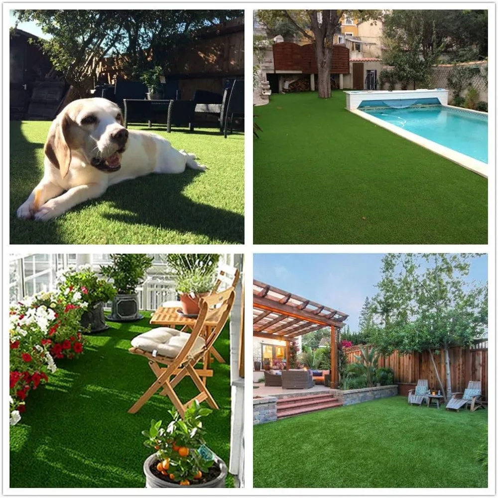 

Artificial Grass Turf 1.38" Custom Sizes,Fake Grasses Rug Synthetic Lawn Carpet,Faux Grass Landscape for Décor,Astroturf