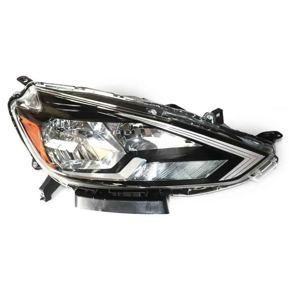 

[Left or Right] Headlamp Assembly For 2016 2017 2018 Nissan Sentra Car Headlight Black Housing Clear Lens