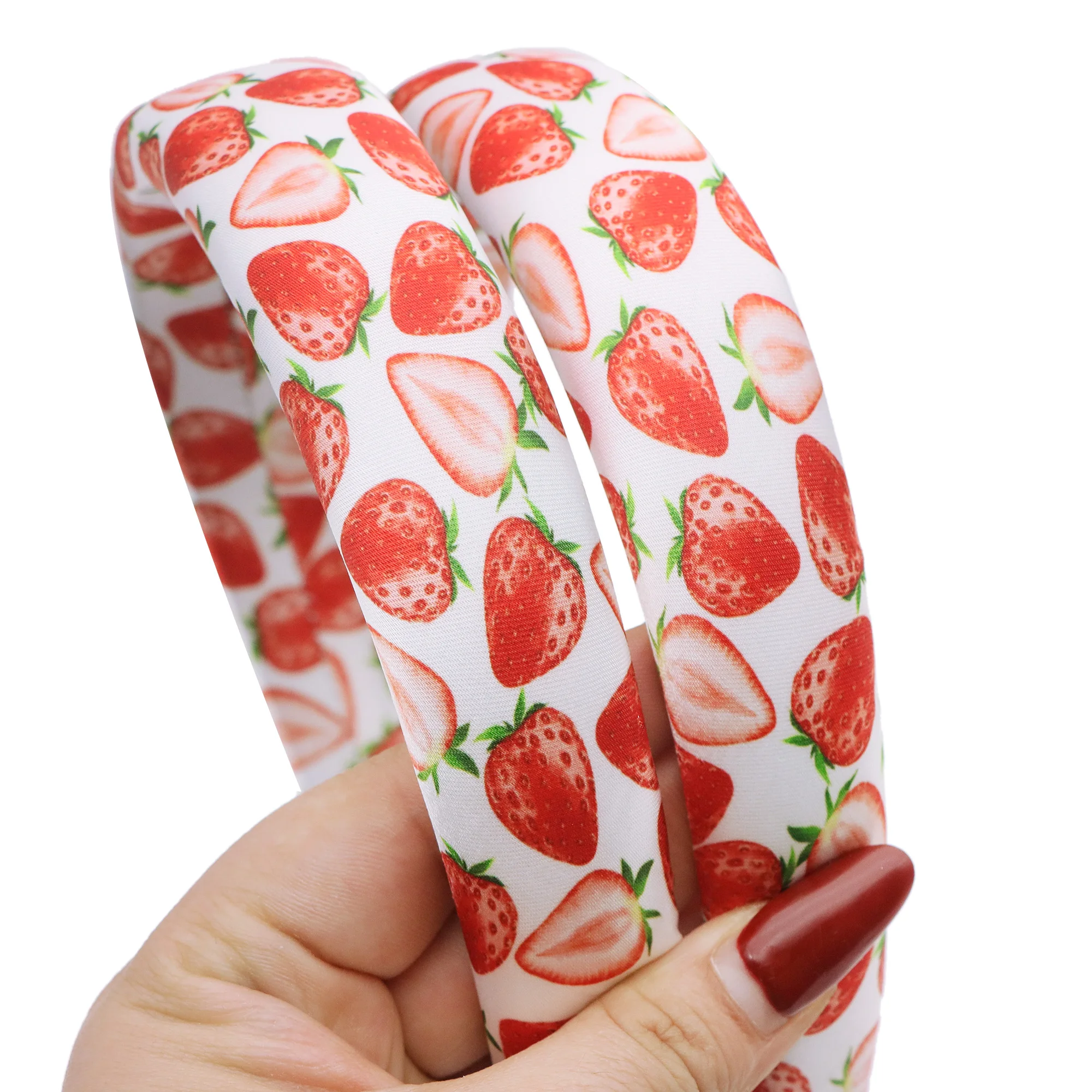 

1Pc Strawberry Broad Headband Hair Band For Normal Hair, Weddings, Parties, Daily Use - Hair Accessories
