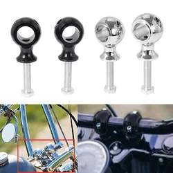 Motorcycle Handlebar Risers Clamp Fat Round Heightening Mount 25mm 22mm for Honda Yamaha Shadow Dyna Chopper Bobber Universal