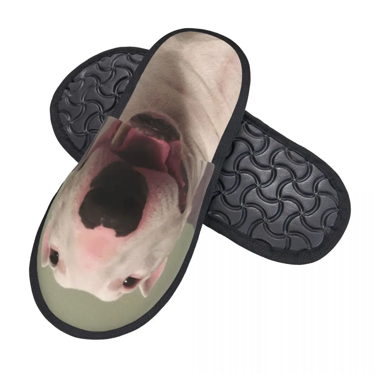 Bull Terrier Funny Dog Comfort Scuff Memory Foam Slippers Women Funny Meme Puppy Spa House Shoes