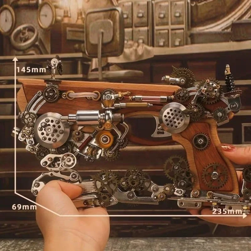 DIY mechanical model   Building kit - archimedes steam crossbow metal  Puzzle Toy