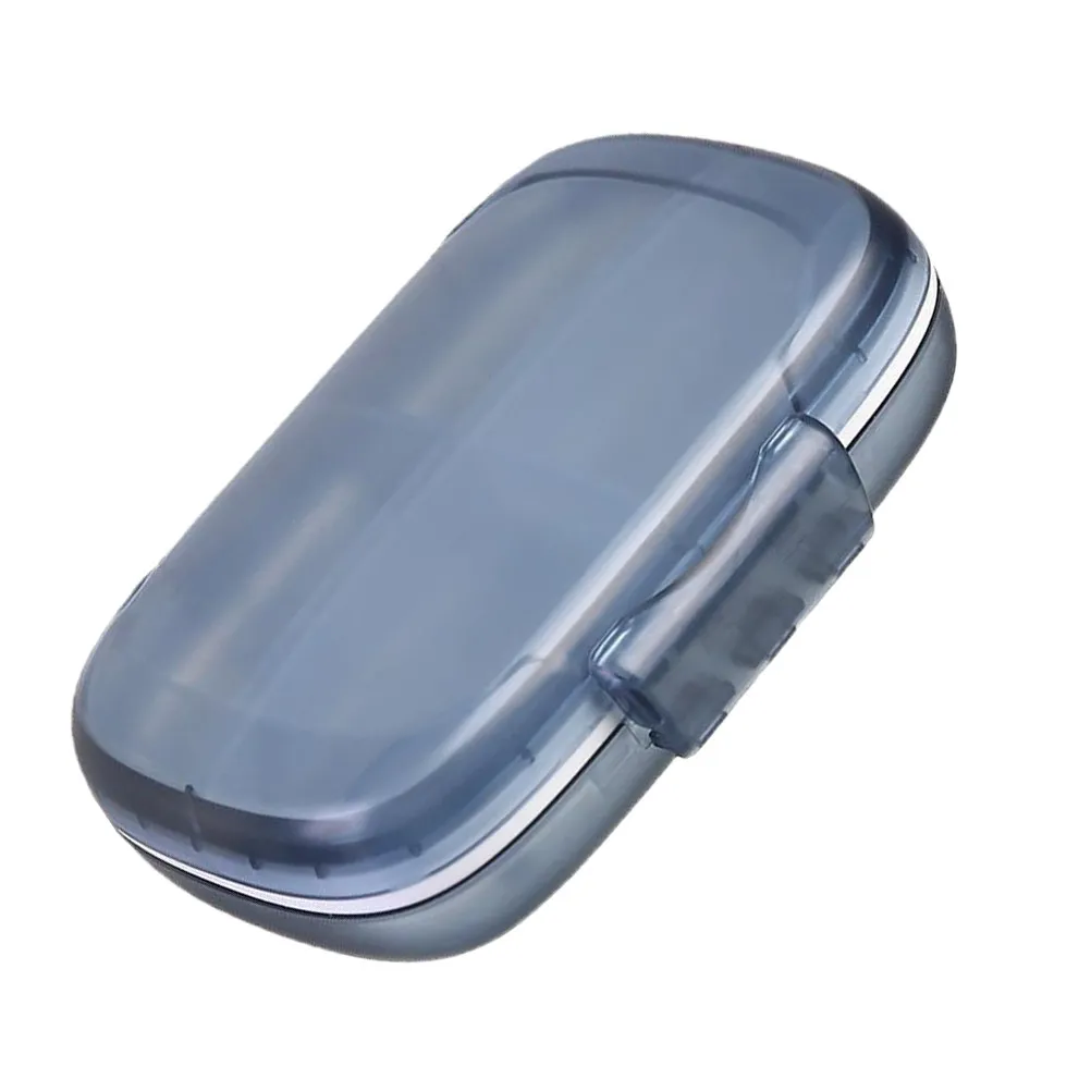 

Портативный дорожный органайзер для таблеток, 1 комплект, большая вместимость, ежедневный контейнер для лекарств, герметичные отсеки, многоразовый, цвет серый камень