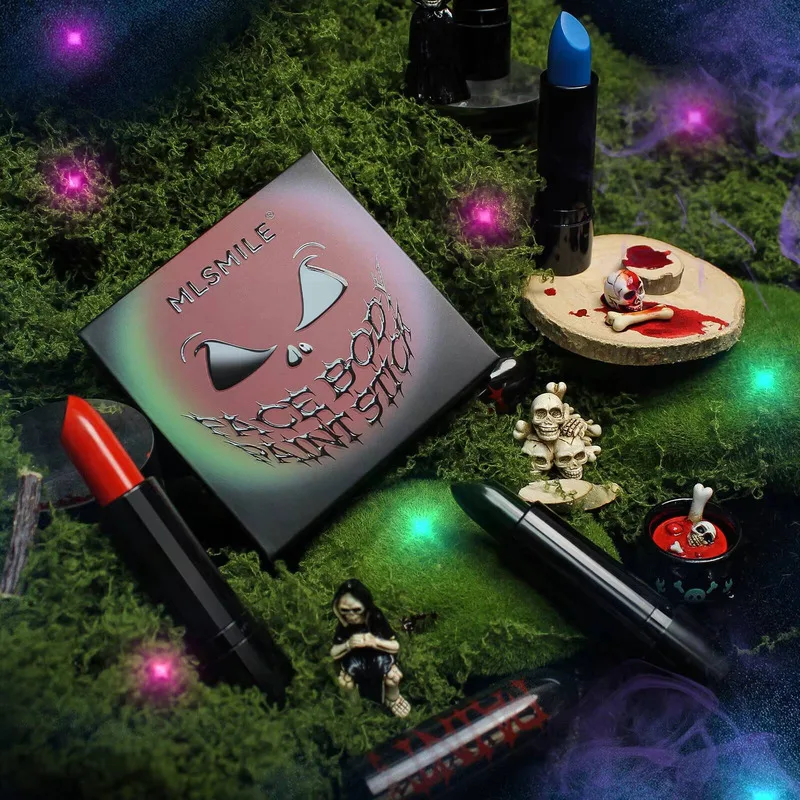 MLSMILEマットリップスティック フェイスボディペイント パーティー リアルメイク オールインワンセット ホットセール ハロウィン カーニバル 2025年新作