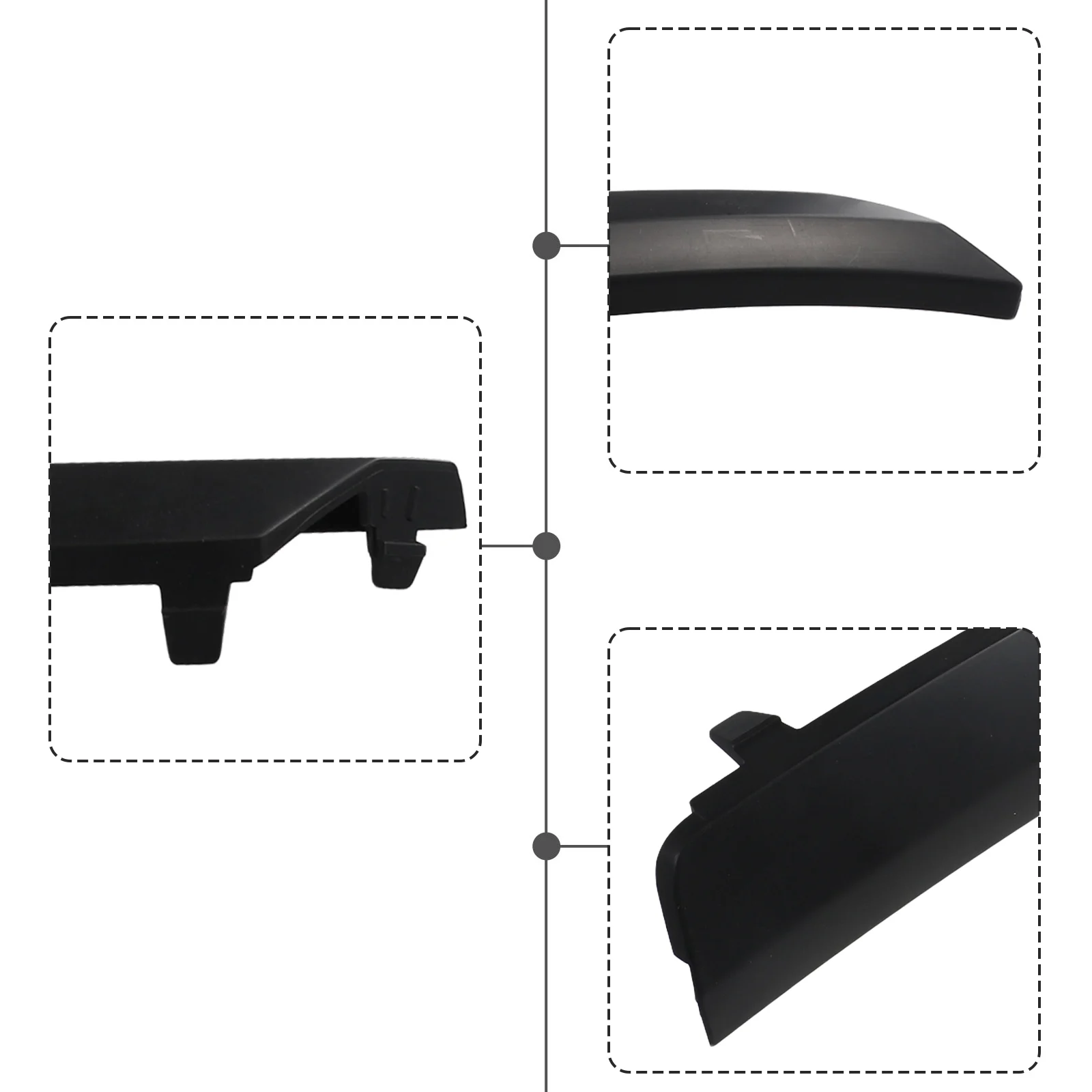 Front Bumper Wheel Arch Trim Left Right Side Cover Molding Flank For Benz W167  A1678855803  ABS Black Car Accessories