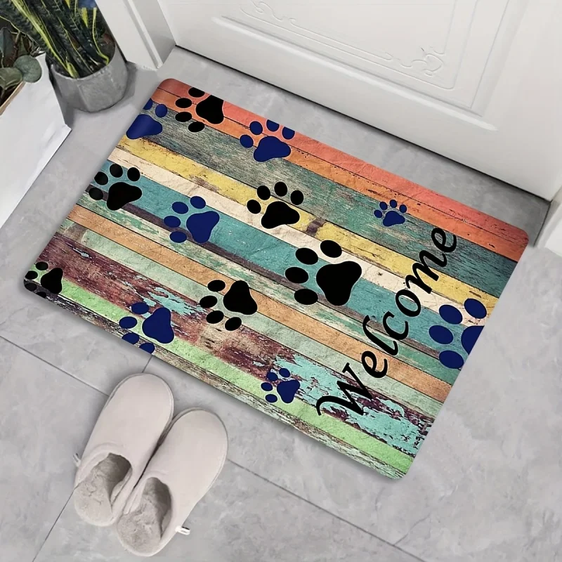 Lazy Panda Welcome Home Print Doormat Non Slip Coir Texture Entrance Rug Indoor Front Door Floor Mat Home Decor