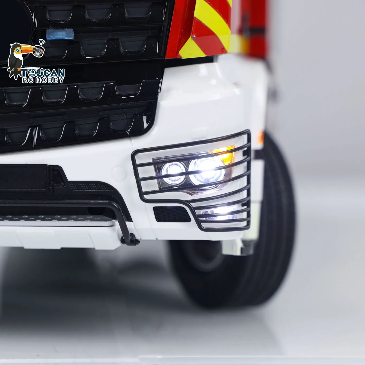 

Радиоуправляемая пожарная машина RC 6x4 1/14, металлическое шасси, радиоуправляемый пожарный автомобиль со светом и звуком, готовая модель TOUCAN, игрушка