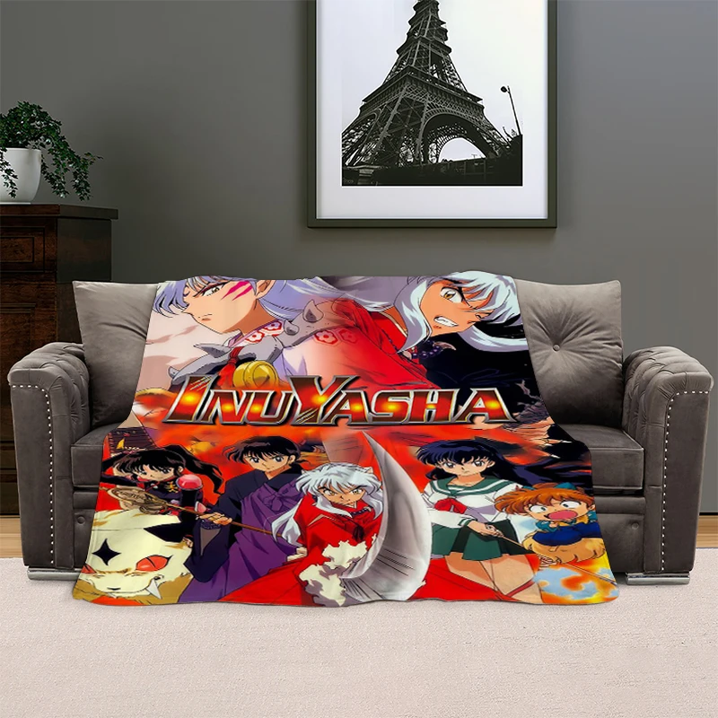 

Фланелевое Одеяло в стиле аниме для дивана, зимнее постельное белье из микрофибры королевского размера B-Inuyasha, теплые флисовые мягкие пушистые одеяла для кемпинга на заказ