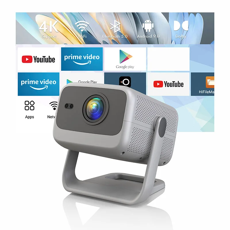 R2 3D Smart Android LED Projector New 5G WIFI 4K Video Full HD 1920*1080 Mini Home Theater 4K