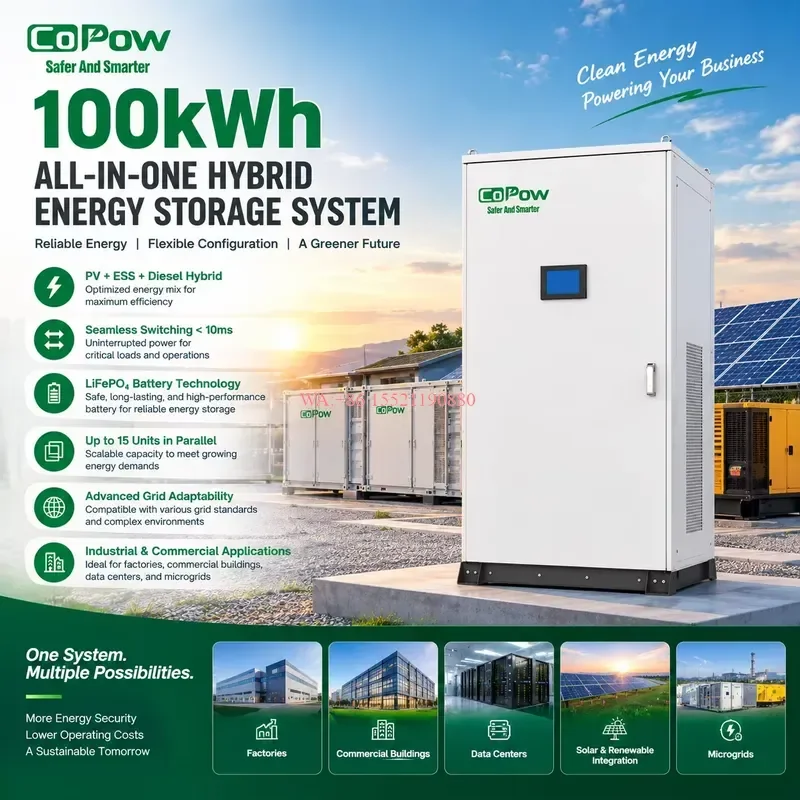 WMWMNU for China Manufacturer 100kWh All-in-One Cabinet Industrial and Commercial Energy Storage System Liquid Cooling BESS