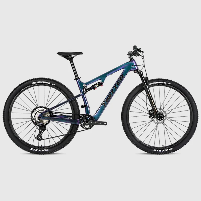 Carbon Mountain Bike  with Rear Shox Bicycle Full Suspension for Adults