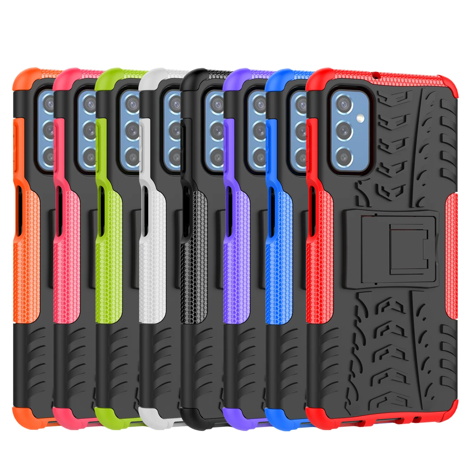 

Slide Camera Ring Stand Armor Anti-fall Protection Kickstand Case For Samsung M52 Cover Capa Funda coque