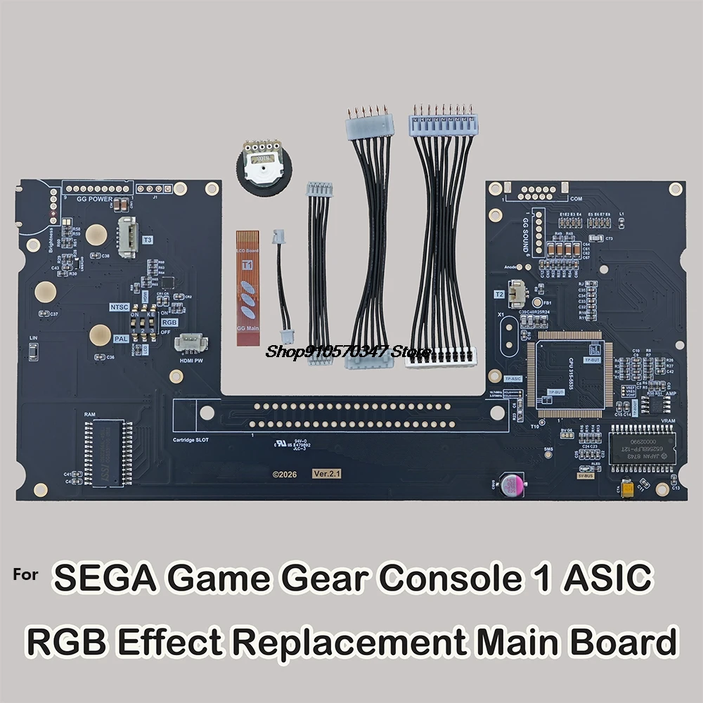 For Sega Game Gear GG low-power motherboard without CPU GAME GEAR RGB lamp motherboard compatible with high brightness screen