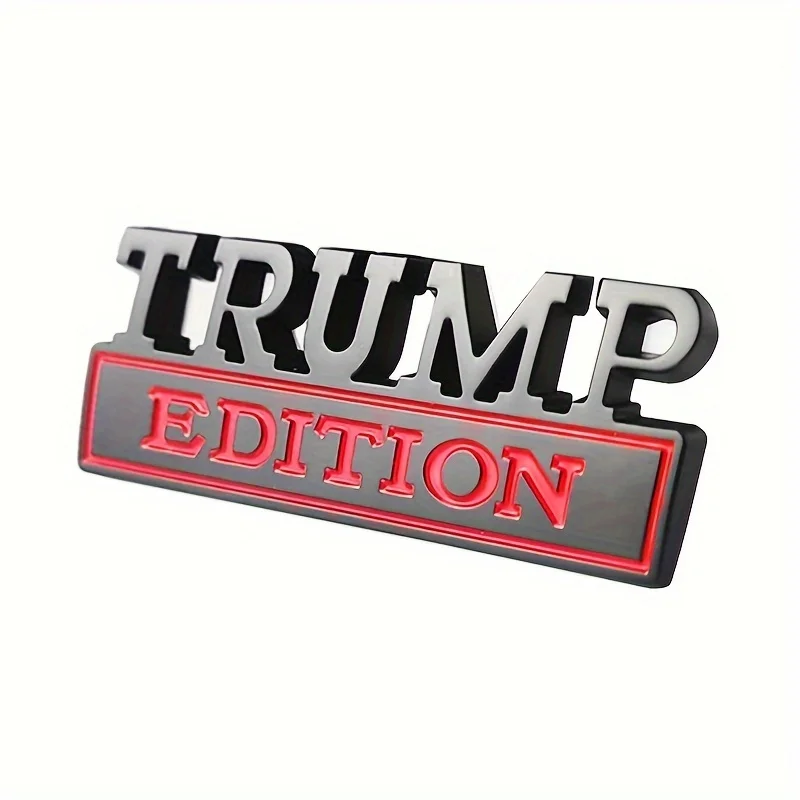 Trump Edition 3D Emblem Sticker Badge Fender Funny Decals Car Truck Replacement Door Decoration for Universal Vehicle SUV