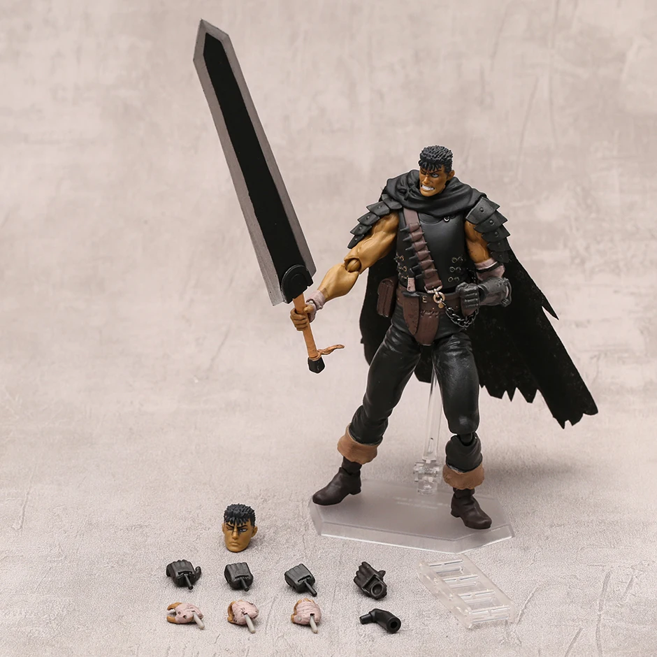 figma 359 Guts Black Swordsman ver. PVC Action Figure Model Doll Toy Colletible Figurals