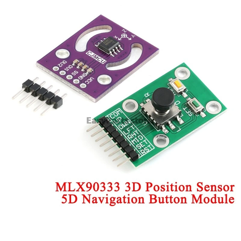 MLX90333 Handle 3D Joystick Absolute Position Sensor Module Digital Three-Dimensional Angle 5D Five Direction Navigation Button