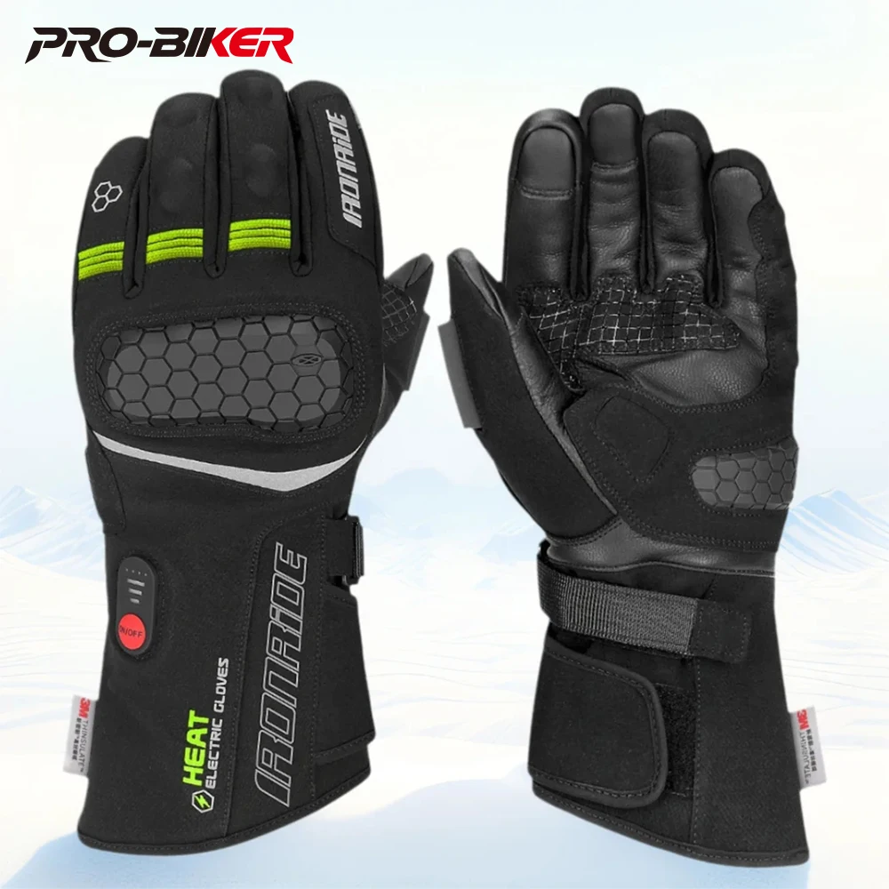 

Winter Motorcycle Electric Heated Gloves Warm Waterproof Motorbike Heated Gloves Rechargeable Heating Thermal Gloves Snowmobile