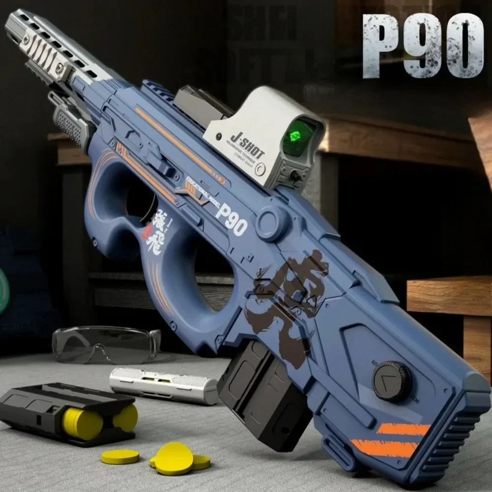P90/M416 Zachte Flyer Bullet Toy Gun Kan worden ontslagen Volautomatische aanvalsgeweer Pistool Model Kerst Verjaardagscadeau voor kinderen