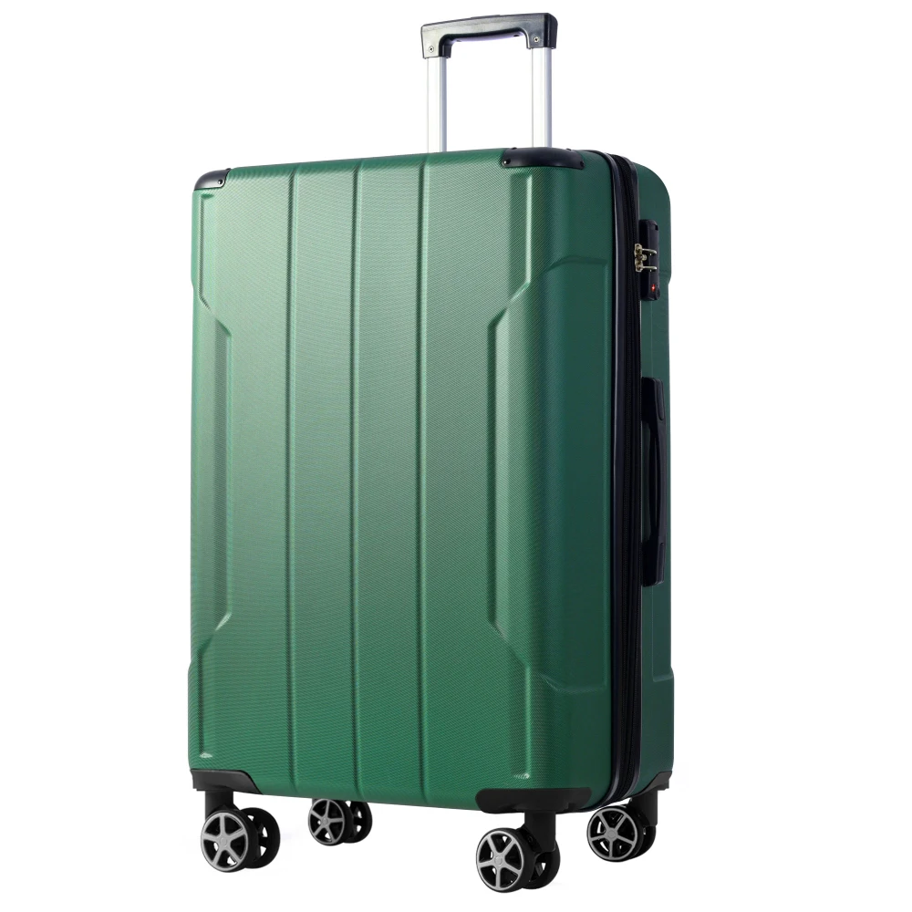 

Hardshell Luggage, Lightweight Durable ABS Suitcases with Double Wheels, Expandable 28-inch Checked Luggage 28" (Green)