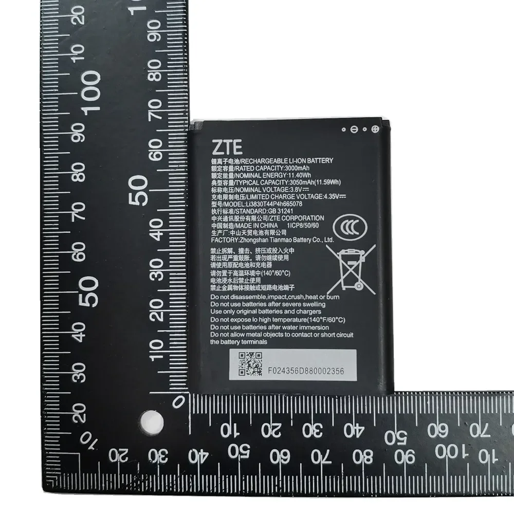 Li3830T44P4h665078 3050mAh Original Battery For ZTE U10S Pro Wifi 6G Wifi6 Portable Wireless Router
