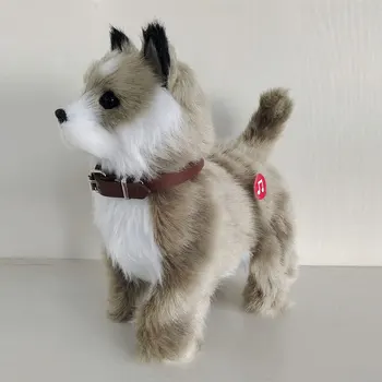 Robot dog toy interactive puppy electronic plush animal sound control walk bark electric toy touch control music pet kids gift