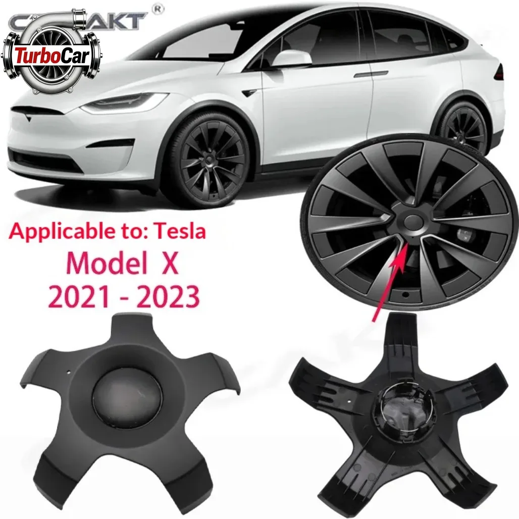 4Pcs Rim Caps For Tesla Model X 2021 2022 2023 Wheel Hub Center Cover Set