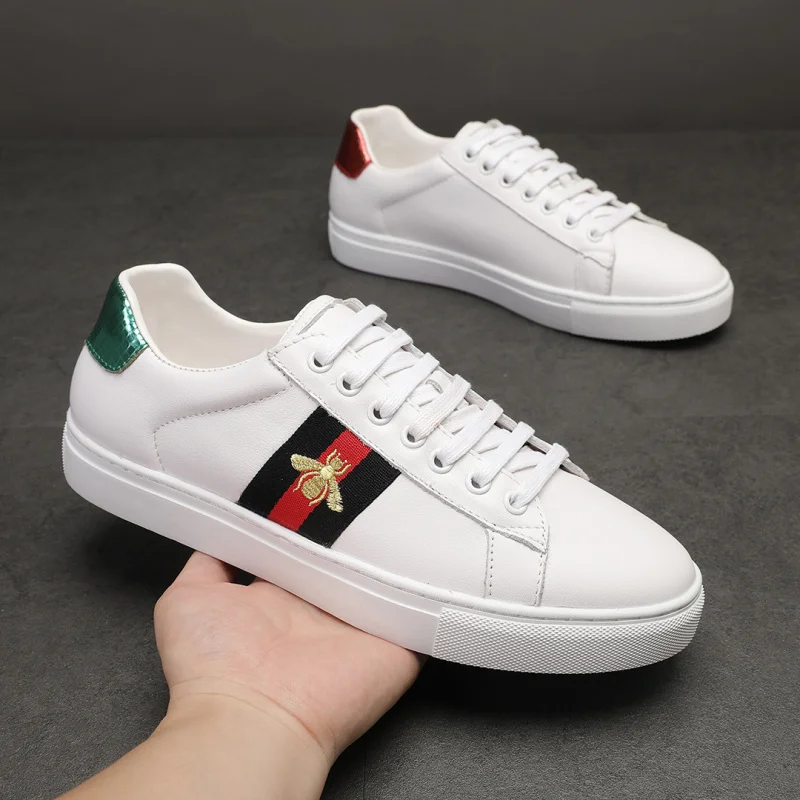 

Comfortable Fashion Classic Top Layer Cowhide Men's Sneakers with Sheepskin Lining-High-quality Leather Shoes for Summer