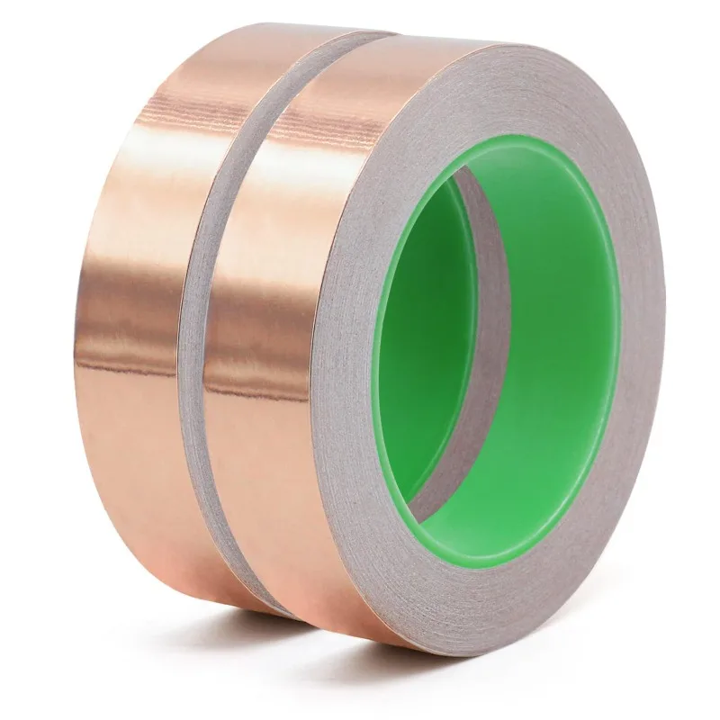 100/20M Copper Foil Tape Double-Sided Adhesive Repair Tape Strip Conductive EMI Shielding DIY Circuit Electrical Repair Tapes