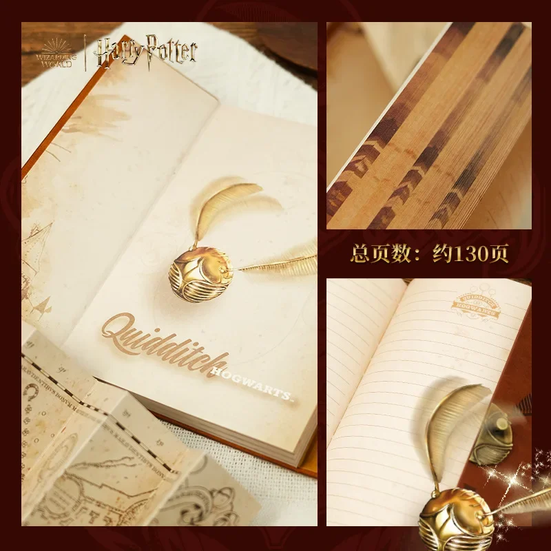 New Harries Potter Golden Snitch Hand Ledger European Style Retro Christmas Diary Notebook Student Stationery Kids Birthday Gift